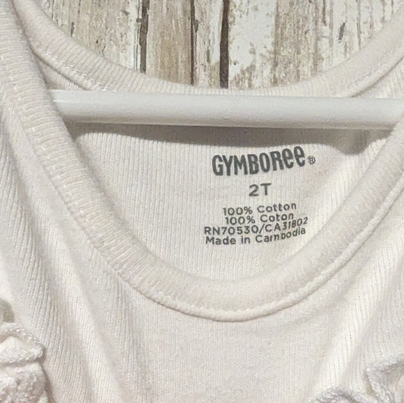 Gymboree toddlers girls size2T knit mini skirt with a short sleeve white top 2T - Picture 4 of 8
